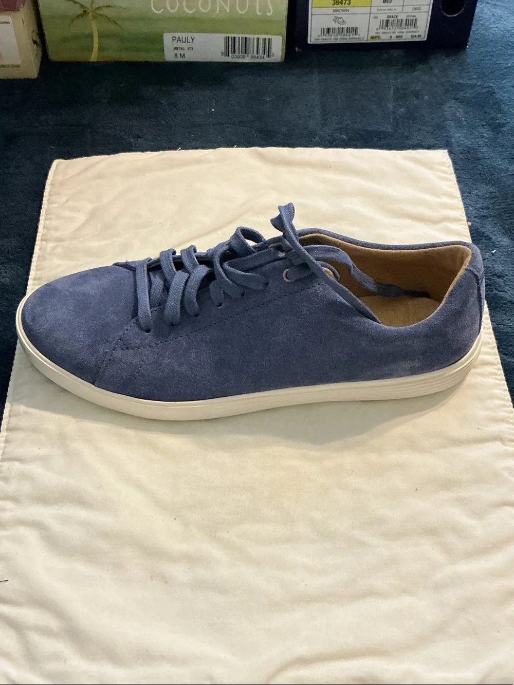 Cole Haan Navy Suede Low-Top Sneaker